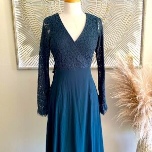 Lulus Utterly in Love Maxi Bell Sleeve Floral Dress